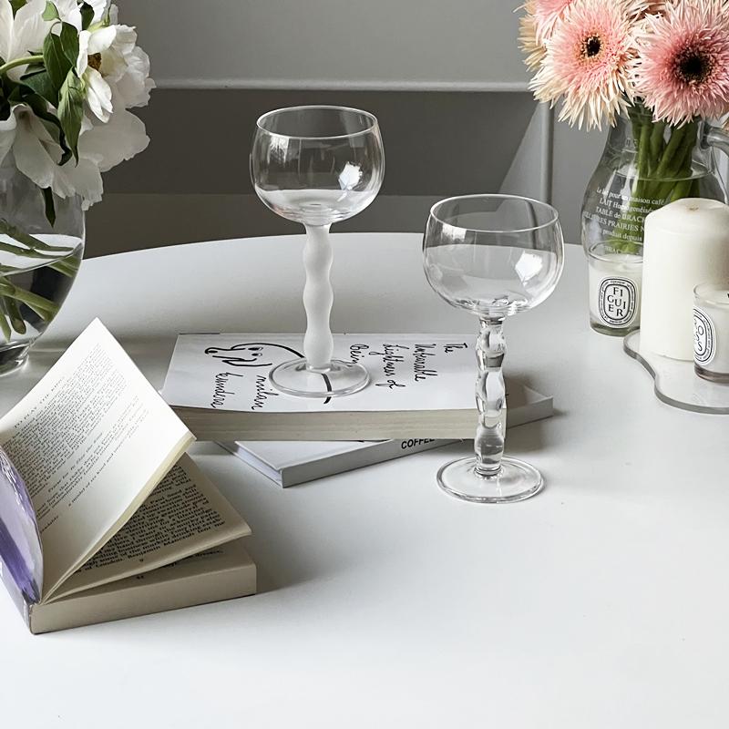 Champagne Glasses Luxury Set - Vintage Wave Pulled Stem Lead-Free Crystal Glassware for Cocktails, Perfect New Year's Gift