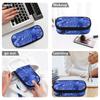 Pencil Bag Roomy Interior 300D Polyester Smooth Zipper with Mesh Pocket Removable Divider and Pen Slots for School and Study