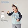 JELLYBABY Boys' 7A Antibacterial Long-Sleeve Dinosaur Print T-Shirt