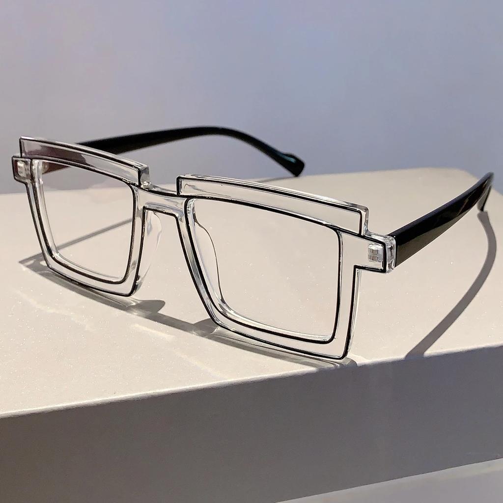 Vintage Square Eyeglasses  New Cute Cartoon Style Blue Light Blocking Spectacles Ins Trendy Optical Computer Eyewear