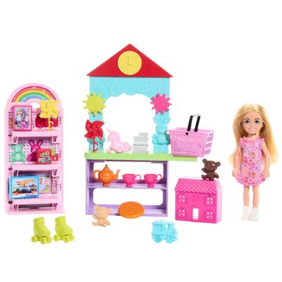 Barbie Chelsea a její první hračkářství hrají od 3 let HNY59 Oblékací panenka/domeček Hrajte/předstírejte