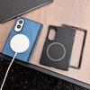 For Magsafe Leather Pattern Hinge Protect Case for Samsung Galaxy Z Fold 8 Ultra Fold 8 7 6 5 Soft Shockproof Magnetic Cover