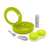 Visions India Travel AngryBird Contact Lens Case with Mirror, Solution Bottle, Lens Plucker and Lens Holder Stick (Green)