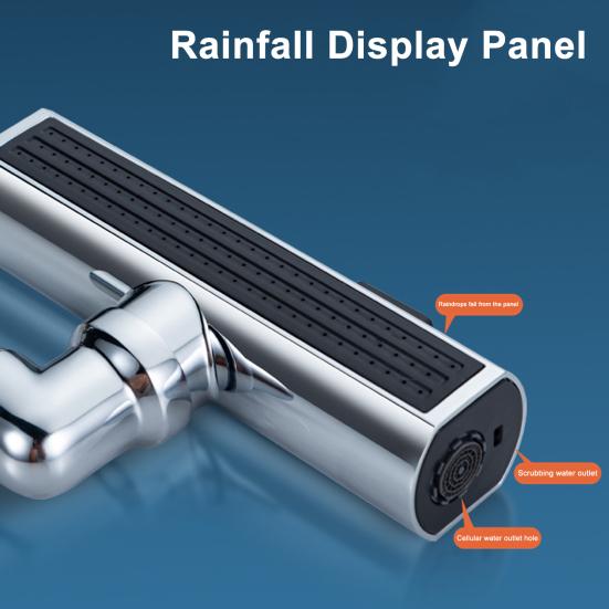 Faucet Extender Attachment 360 Degree Rotating Waterfall Faucet No Splashes Versatile Rotating Nozzle Adapter