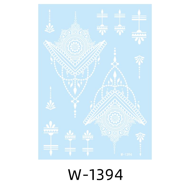 Tattoo Sticker White Lace Temporary Tattoo Wedding Henna Tattoo