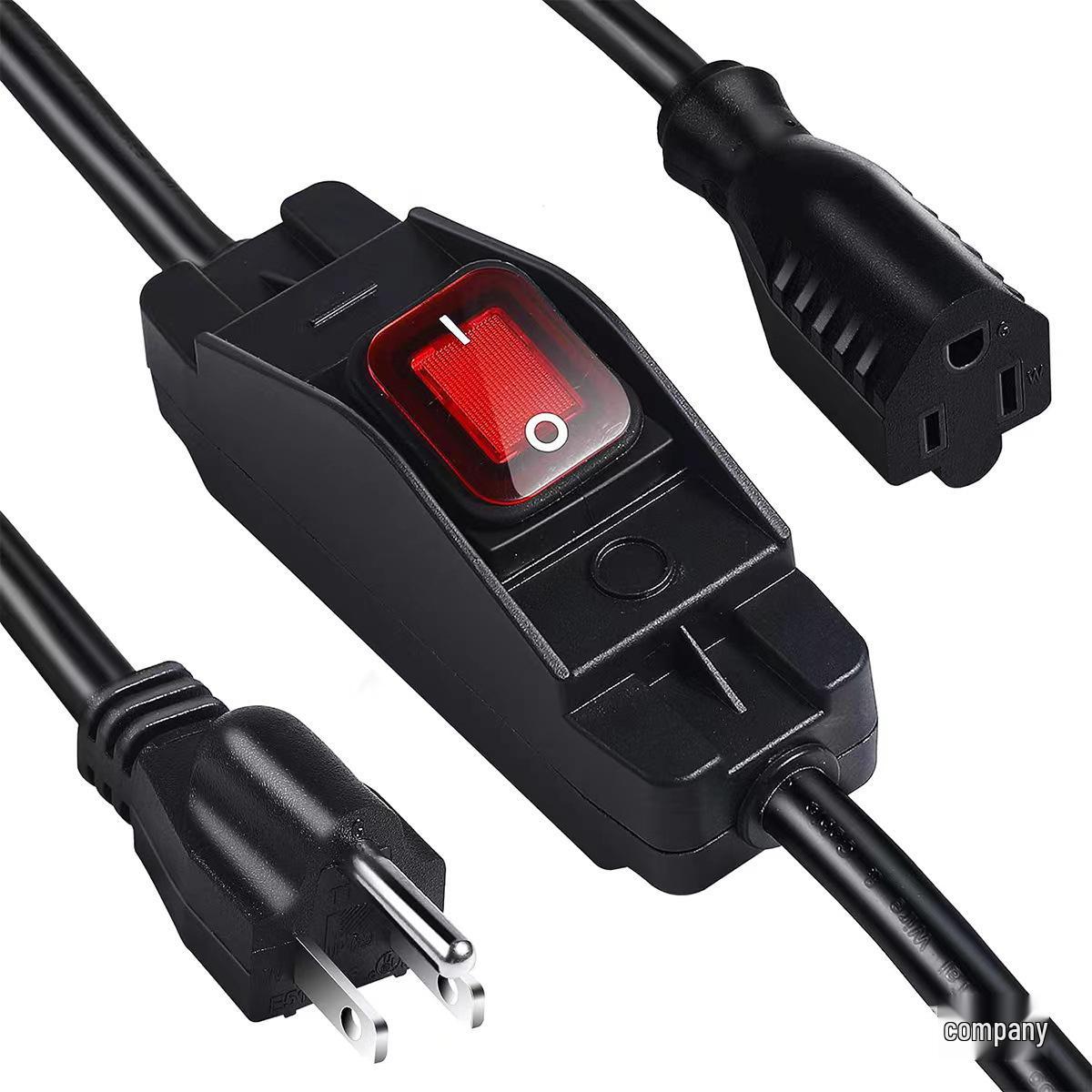 

Waterproof Outdoor Rocker Switch Power Tiller Boat Extension Cord Inline чорний