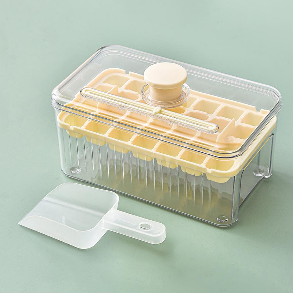 1 One-Click Ice Box, Home-Made Food Grade Ice Cube Storage Box, Creative Ice Block Mold, For Alcohol, Drinks, Coffee, Tea Drinks