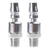 1/4 "Rotary Air Plug- 2-Piece Set Industrial Rotary Coupler and Plug 1/4" NPT External Thread Air Hose- Fittings-