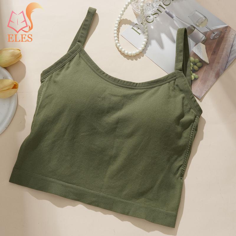 Cross Back Beauty Wrap Bra Underwear Women's Suspenders with Chest Pads Female Inner Wear Fixed Cup Vest Bra