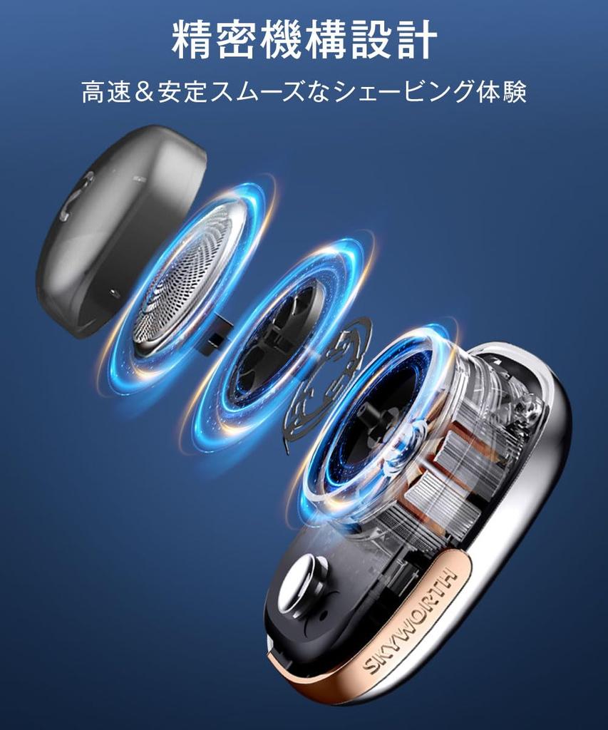 METZ Electric Small Travel Compact Electric Shaver for with Portable Rotary Low IPX7 15 Perfect for Business Carrying In the or As a Gift Shaver,