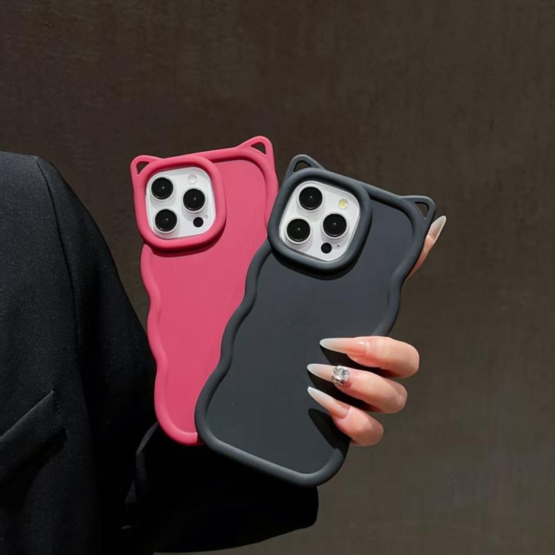 Cat Ear Candy Wave Phone Case For Vivo V50 V40 V30 Lite V29 V27 V25 Pro V50E V40E V30E V29E V27E V25E V23E V21E 4G 5G Soft Cover