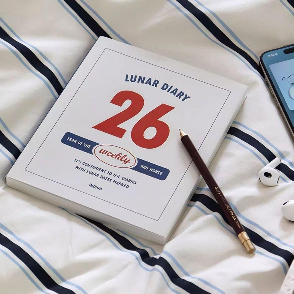 Daily Agenda Book Nov.2025-Dec.2026 To Do List Notepad Retro Appointment Book  School Supplies