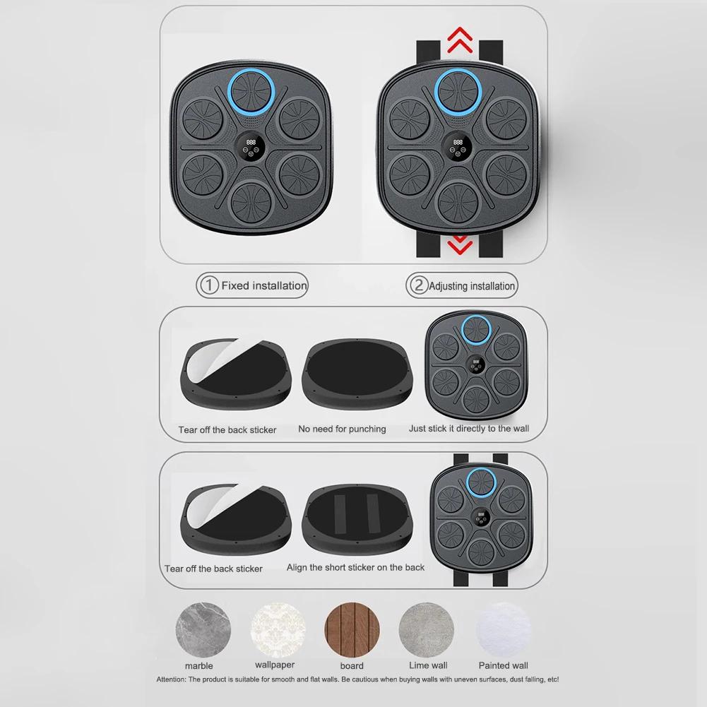 9 Levels Music Boxing Machine Wall Target LED Smart Boxing Game for Sports Home Exercise Boxing Training Punching Equipment