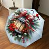 1PC Christmas Lantern BirdAutomatic Open/Close Umbrella with Windproof, 8-Rib Sturdy Canopy, Durable Ribs, Fashionable Design, Outdoor Accessory, Fun