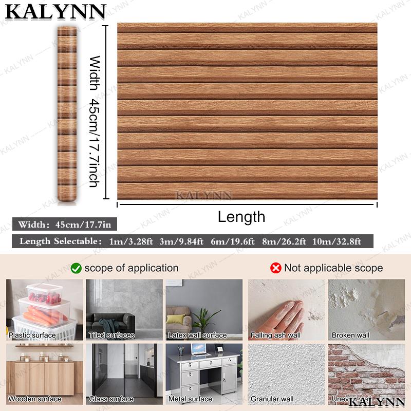 Holzmaserung Folie Klebefolie Selbstklebende Wandaufkleber Tapeten Heimdeko PVC Raumdekoration 45cm Aufkleber