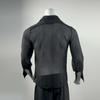 Summer Lapel Top Men's Black Thin Breathable Long Sleeve See-through Shirt
