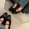 French Low-heeled Plush Shoes Mary Jane Single Shoes Women's Shoes 2025 New Autumn and Winter Warm Cotton Shoes Evening