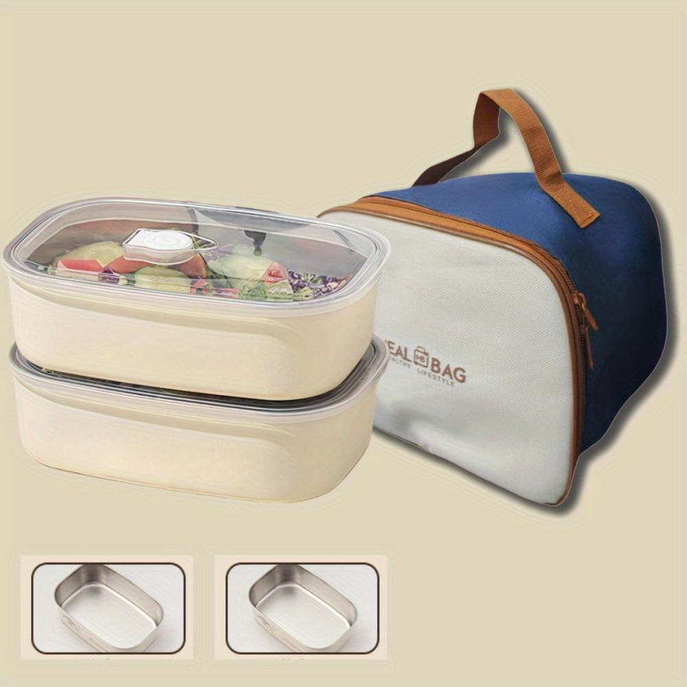 304 Stainless Steel Lunch Box, Student Lunch Box Can Be Stored In Microwave Oven, Sealed Square Fresh-keeping Box