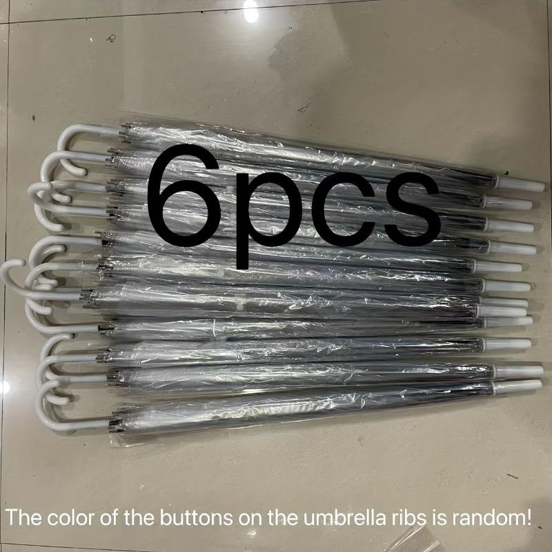 6pcs Transparent Bride and Groom Umbrellas Elegant Wedding Accessories Large Bridal Wedding Bachelor Party Supplies Decorations