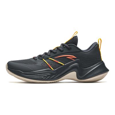 Heat Wave Cement Nemesis Non-Slip Wear-Resistant Low-Top Basketball Shoes Men Sneaker Black Yellow 912421604S-4