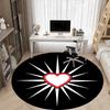 1PC Heart Symbol Chair Carpet for Office, Indoor Non-Slip Washable Carpet, Soft Comfortable Mat For Office Room Yy250930303
