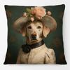 Victorian Princess Cat Labrador Dog Lord Greyhound Pet Portrait Print Cushion Cover Pillow Case