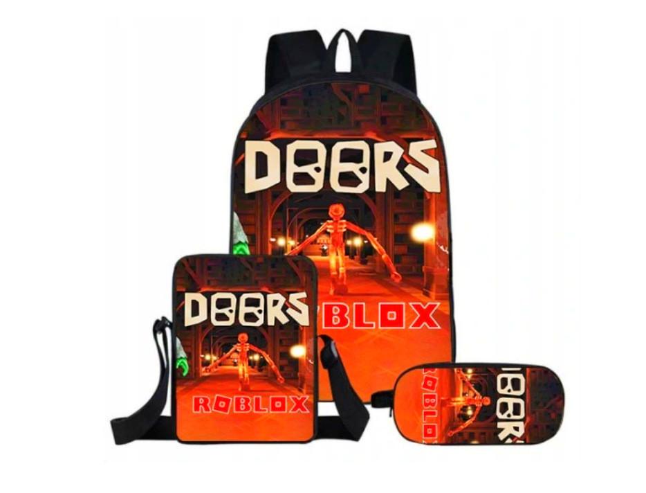 Roblox Doors Kids School Backpack With Breathable Oxford Material For Elementary Students