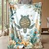 Ocean Life Adventure 47 Theme blanket Lightweight Warm Flannel Blanket Decorative Throw Blanket for Home Decoration