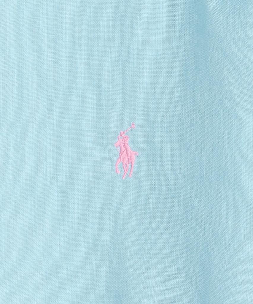 POLO RALPH LAUREN Custom Fit Linen Shirt - Aqua
