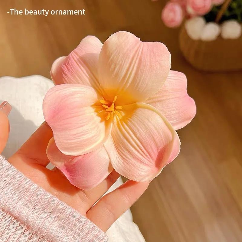 

Заколки для волос с искусственными цветами для женщин, большая заколка для волос с цветком, богемный стиль, пляжная заколка для волос, гавайская вечеринка, головной убор, аксессуары для волос оранжевый