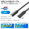 Thunderbolt 4 Fast 40Gbps Data Dual Video USB4 Thunderbolt 3 USB Backward Compatible with and Game Consoles with USB Cable, 2m, L-shaped,