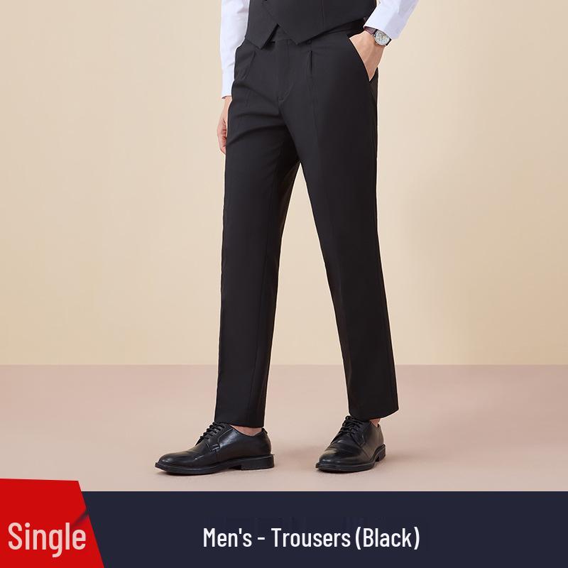 Men's Autumn/Winter Double-Breasted Suit Set - Professional Business Attire for Hotel Managers