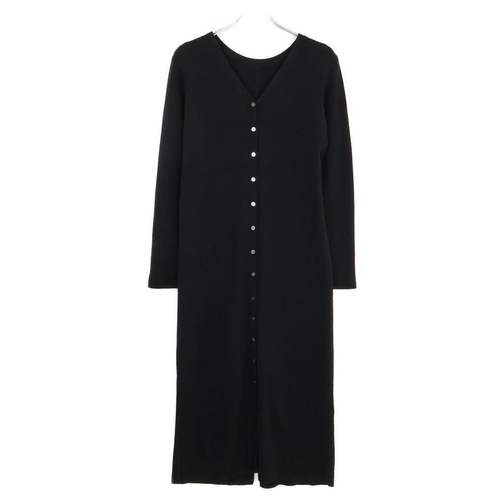 1er Arrondissement B1084AKA408 Back Slit Knit Long Tops 38 blackUsed