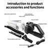 Car portable vacuum cleaner, 35000pa high suction wet and dry vacuum cleaner, one-key dust removal, air dust collector