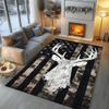 Retro Deer Pattern Carpet Mat - Nordic Style Home Decoration Carpet Suitable for Living Room  Bedroom Animal Printed Floor Mat