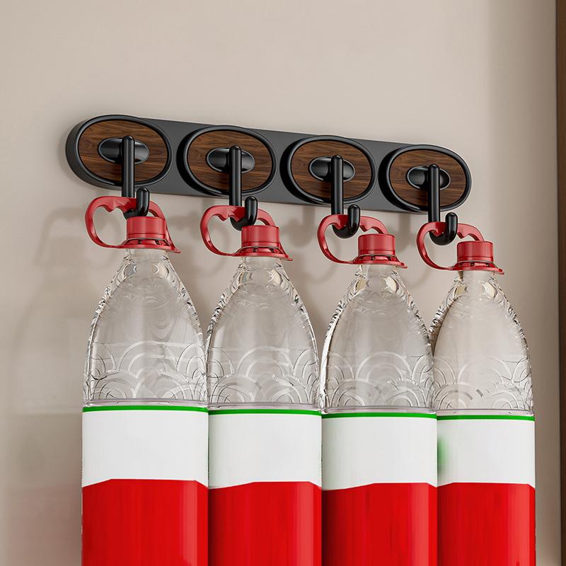 New Punch-free Oval Hook Single Hook Double Hook Triple Hook Four Hook Home Multi-function Hook Strong Hook Medieval Style