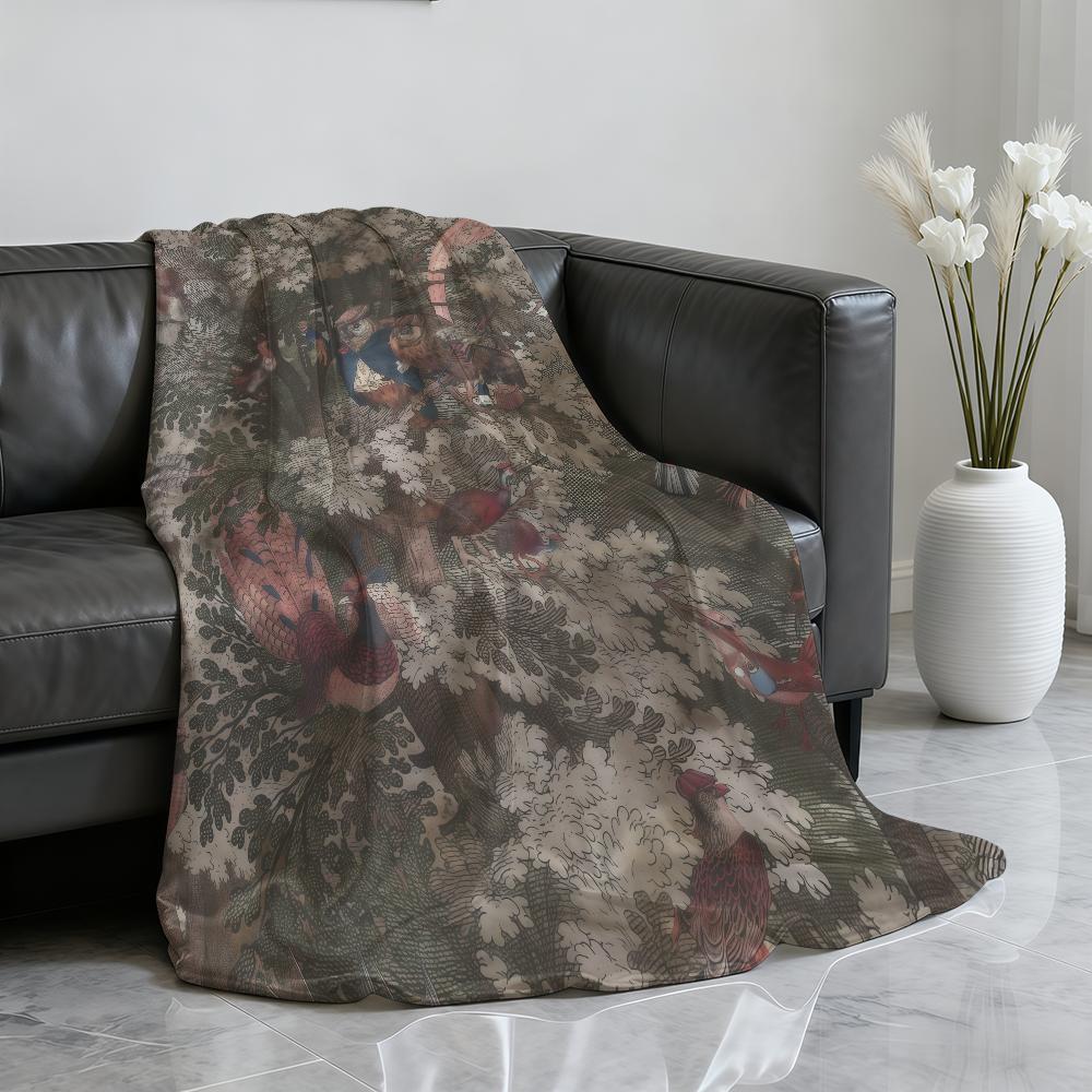 Retro Nature Blanket Soft Throw Blanket for Home Bedroom Bed Sofa Picnic Travel Office Rest Cover Blanket Gift