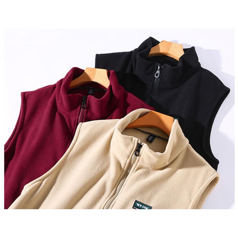 Autumn and Winter Polar Fleece Vest Men's Sleeveless Jacket Loose Large Size Plus Velvet Plus Size Thermal Vest 4XL-12XL