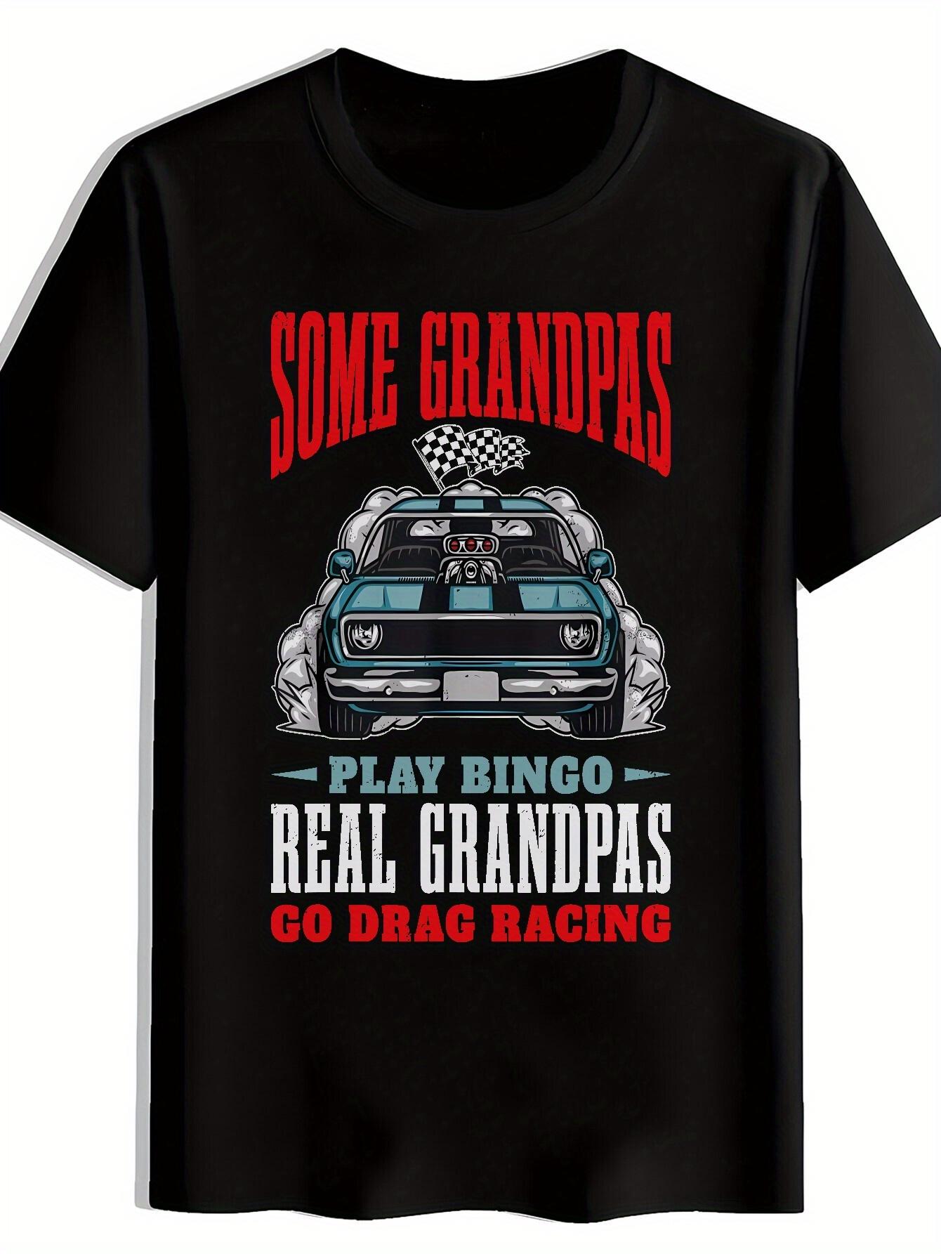 T-shirt Classic Muscle with Red Racing Lights Print XXL