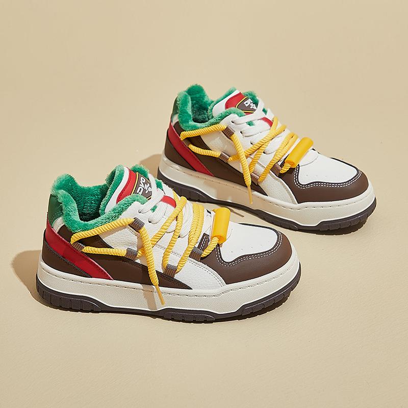 Chaussures de marche décontractées d'hiver à plateforme épaisse pour femmes, bottes de neige antidérapantes, chaudes à lacets, doublure en fausse fourrure polaire, bottines courtes, baskets de tennis pour femmes