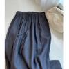 Spring Summer Women's Linen High-Waisted Bell Bottoms Women's Loose-Fit Draped Slimming Casual Dragged Pants Thin Style Straight-Leg Design