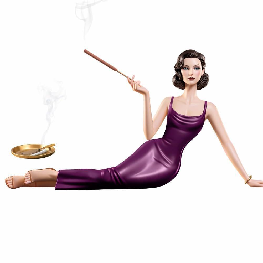 Elegant Lady Incense Holder - Resin Figurine Incense Stick Burner for Home Decor & Aromatherapy