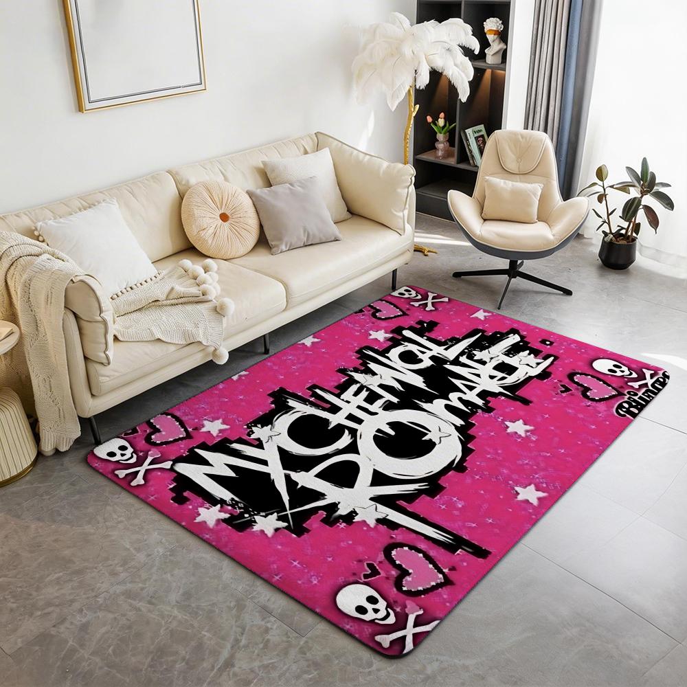 Rock Band My Chemical Romance Floor Mat Eco Flannel Doormat Non Slip Odorless Indoor Floor Rug Soft Short Plush Home Mat