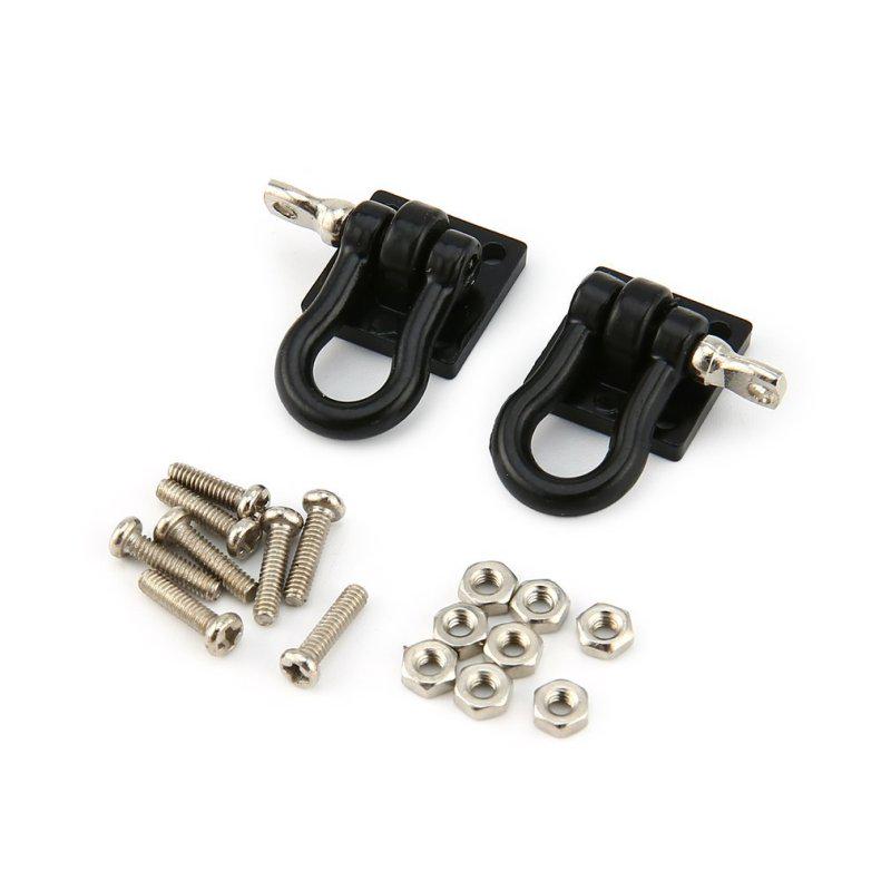 2pcs RC Car Metal Trailer Shackle Rescue Tow Hook for 1/10 RC Crawler TRX4 SCX10 90046 RC4WD D90 TF2