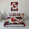 Festive Cardinal Winter Decor Set Exquisite Three-Piece Bedding Set Gift For Kids And Adults
