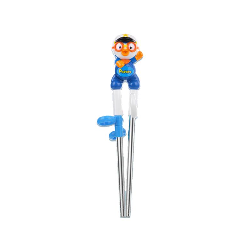 [pororomall] Pororo Police Stainless Steel Beginner Training Chopsticks (Stage 1)