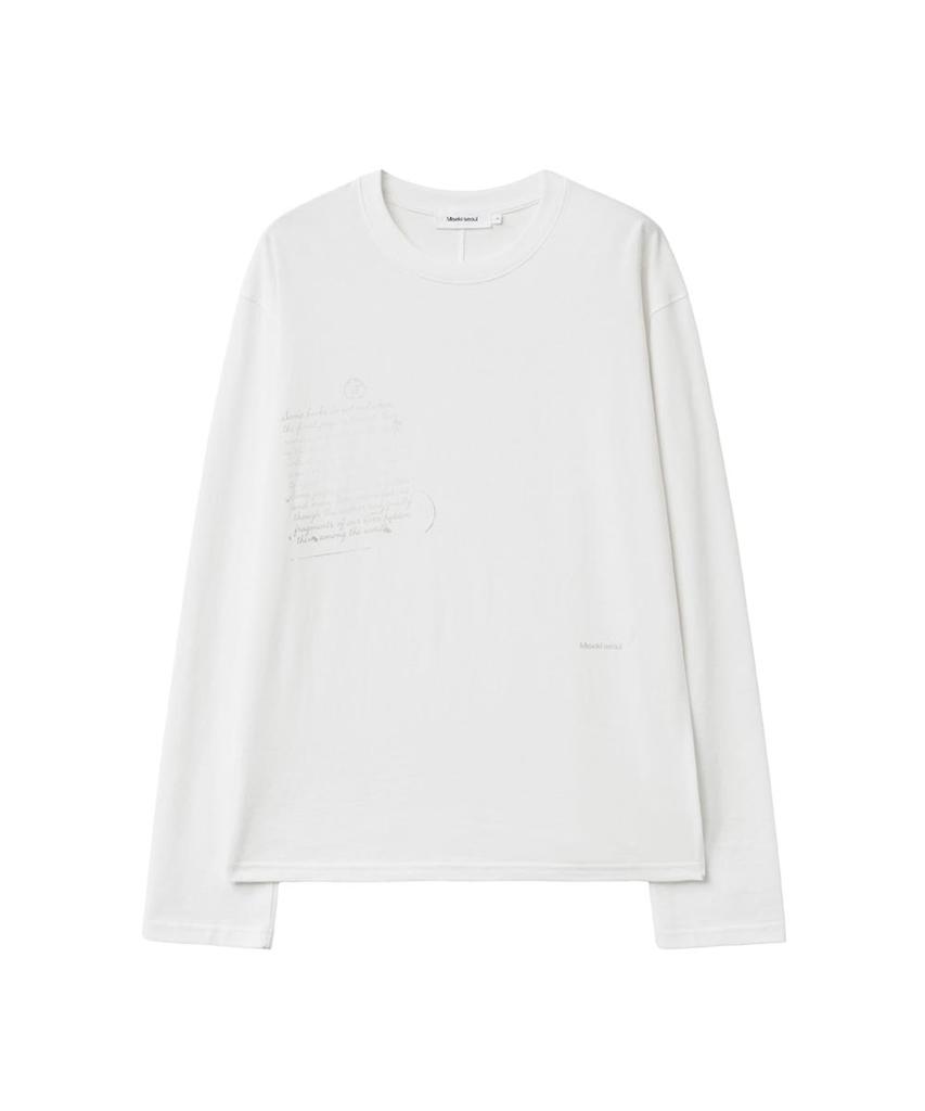 MISEKISEOUL MEN Post Card Long Sleeve Ivory