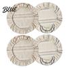 Washable Kitchen Bowl Protectors Sourdough Jars Covers, Reusable Elastic Linen Retro Striped Dust Proof Covers for Meal Prep Breathable Cloth