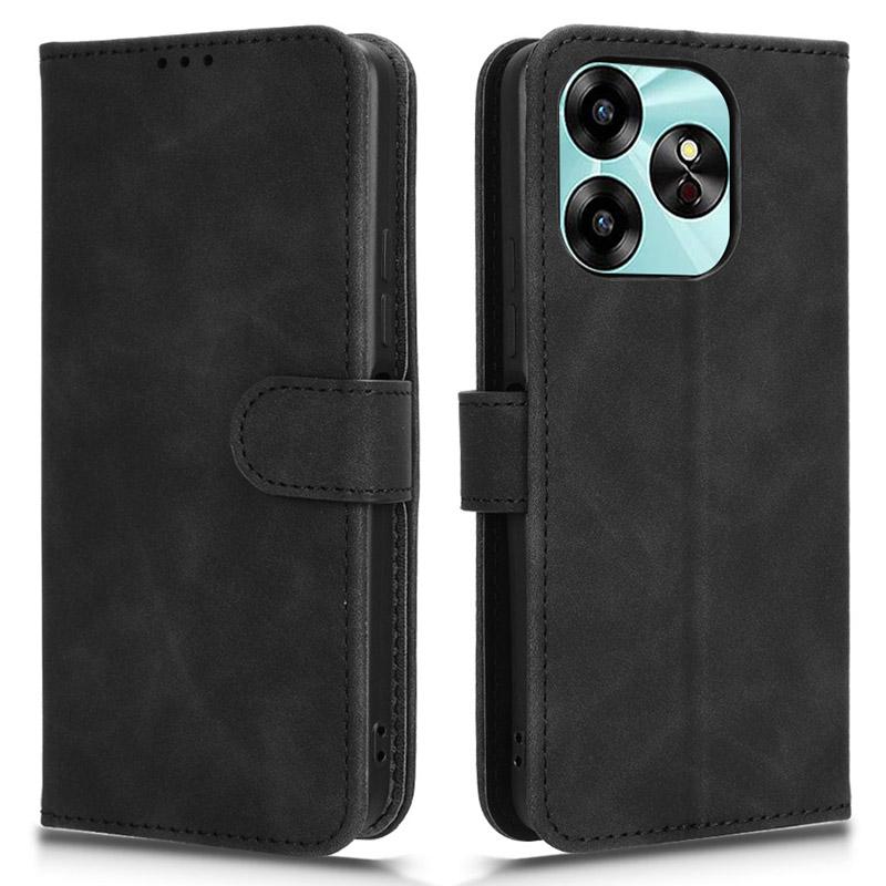 

Для Umidigi G6 Чехол Кожаный Чехол Ощущение Прикосновения Кошелек PU Кожа Чехол для Телефона Black