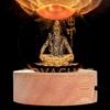 3D Shiv Crystal Ball Night Lamp, Solar System Shiv Idol Crystal Ball Night Light, USB Table Colorful LED Wooden Base Lamp for Home